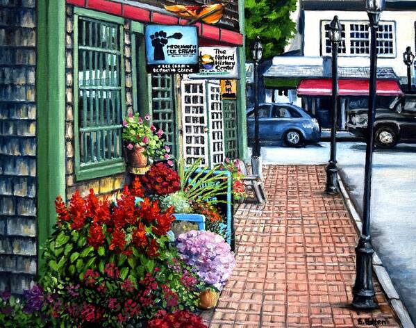 Bar Harbor Poster featuring the painting Firefly Lane Bar Harbor Maine by Eileen Patten Oliver