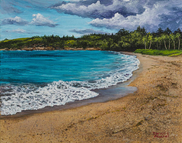 Landscape Poster featuring the painting Fleming Beach Maui by Darice Machel McGuire