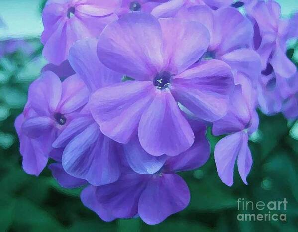 Purple Flowers Artwork Poster featuring the photograph Flowers in the Garden by Reb Frost