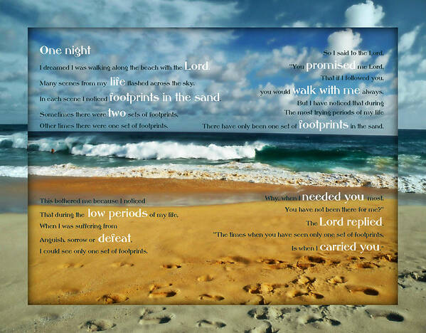 Footprints Poster featuring the photograph Footprints by Micki Findlay