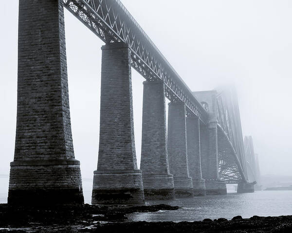 �forth Bridge� Poster featuring the photograph Forth Bridge Mono by Ray Devlin