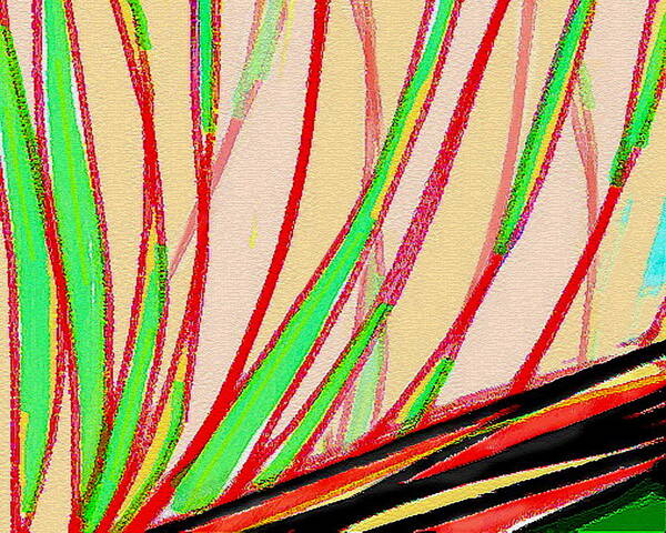 Abstract Poster featuring the painting Frond Craquelure by Paul Little