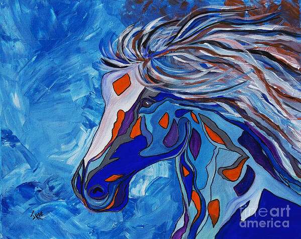 Art Poster featuring the painting Frost Abstract Horse by Janice Pariza