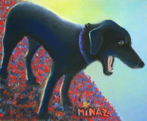 Dog Poster featuring the painting Gentleman Rudy by Minaz Jantz