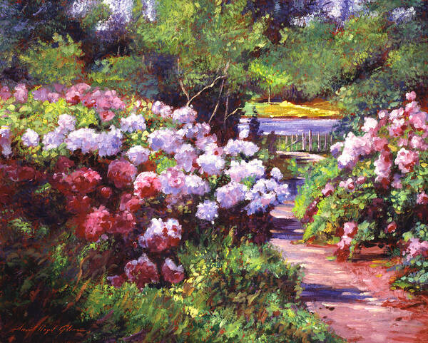 Roses Poster featuring the painting Glorious Blooms by David Lloyd Glover