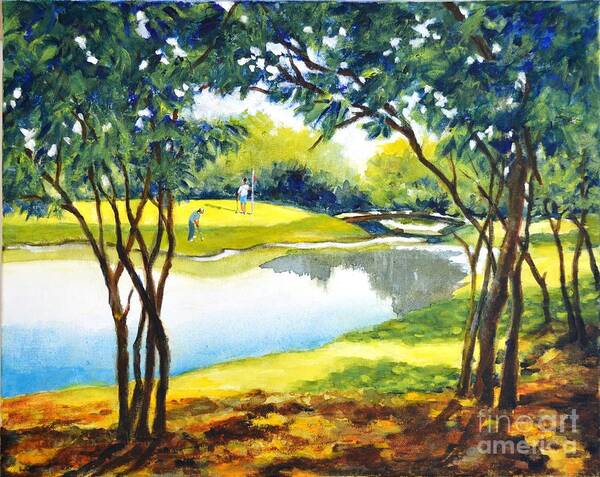 Golf Poster featuring the painting Golf haven by Betty M M Wong
