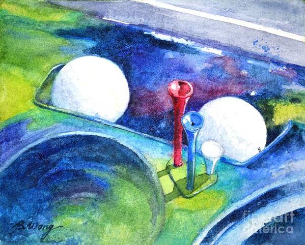 Golf Poster featuring the painting Golf series - Back safely by Betty M M Wong