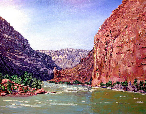 Original Oil On Canvas Poster featuring the painting Grand Canyon I by Stan Hamilton