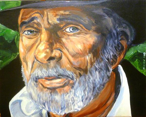 Merle Haggard Poster featuring the painting HAG by Bryan Bustard