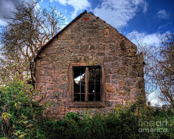 Old Poster featuring the photograph Haunted House HDR by Chris Smith