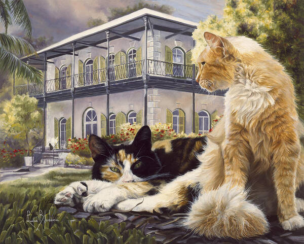 Hemingway Poster featuring the painting Hemingway House by Lucie Bilodeau