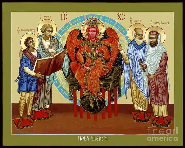 Holy Wisdom Poster featuring the painting Holy Wisdom - LWHLW by Lewis Williams OFS