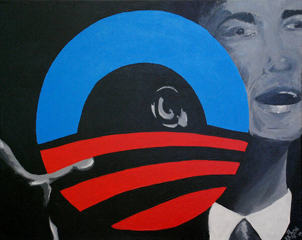 Obama Poster featuring the painting Hope by Kayon Cox