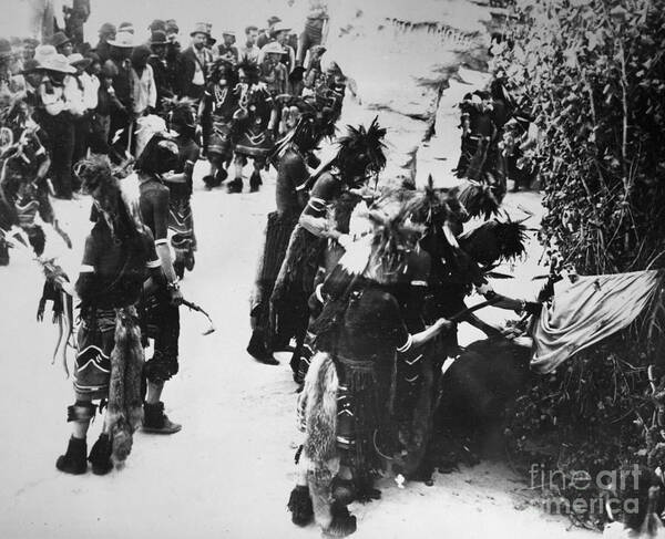 1903 Poster featuring the photograph Hopi Snake Priests 1903 by Granger