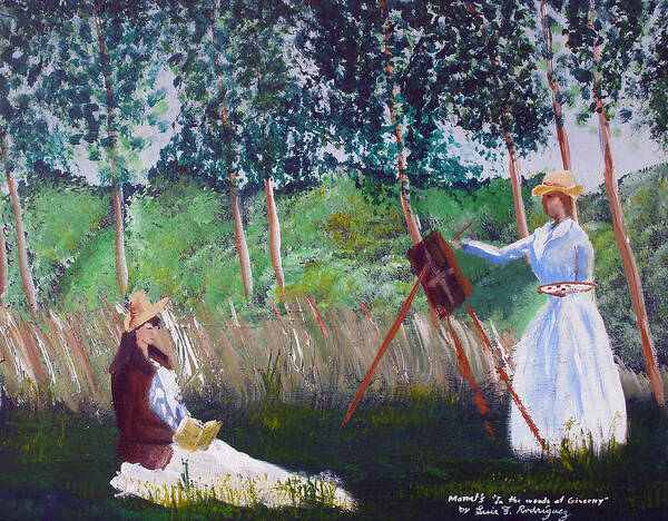 Monet Poster featuring the painting In The Woods At Giverny by Luis F Rodriguez