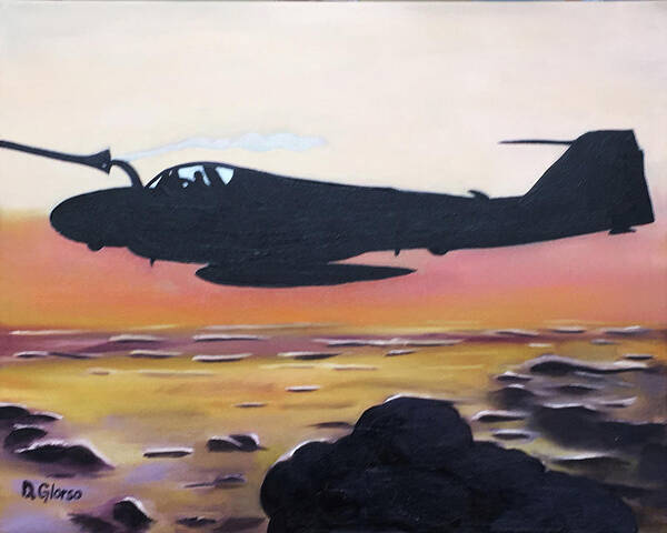 A6 Poster featuring the painting Intruder Refueling by Dean Glorso