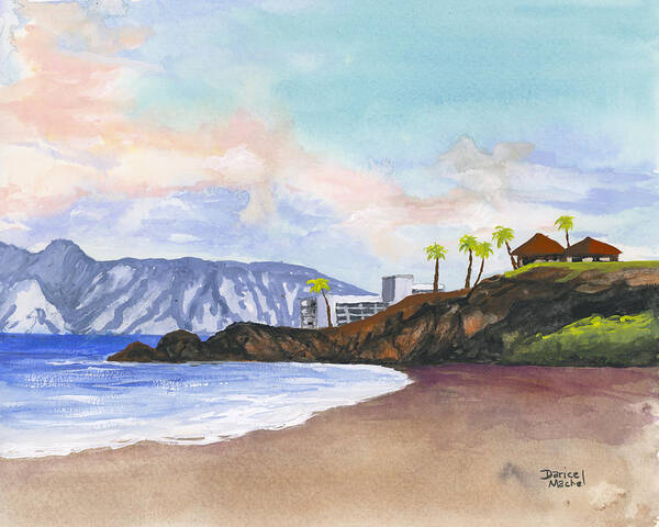 Maui Poster featuring the painting Kaanapali Beach by Darice Machel McGuire