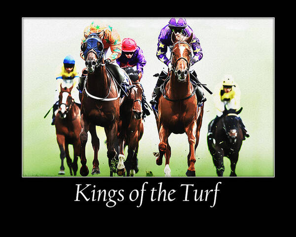 Action Poster featuring the digital art Kings of the Turf by Janice OConnor