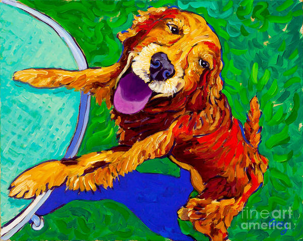 Golden Retriever Poster featuring the painting Kira by Cathy Carey