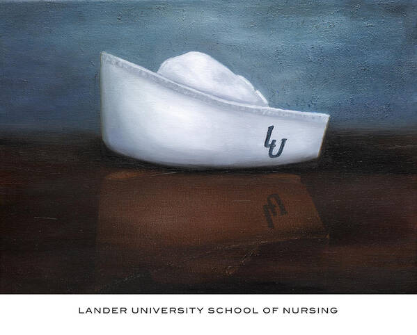 Lander University Poster featuring the painting Lander University School of Nursing by Marlyn Boyd