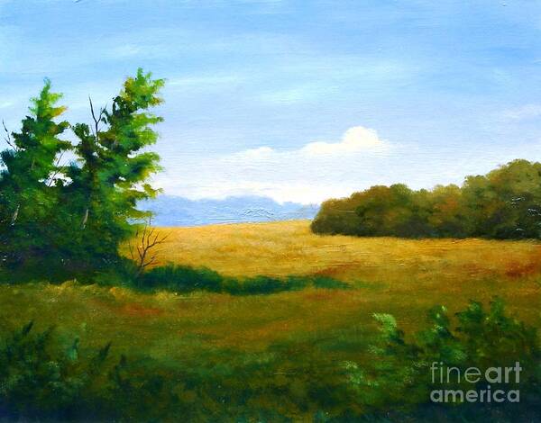 Landscape Poster featuring the painting Lazy Afternoon by Jerry Walker