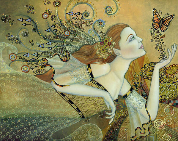 Butterfly Poster featuring the painting Letting Go by B K Lusk