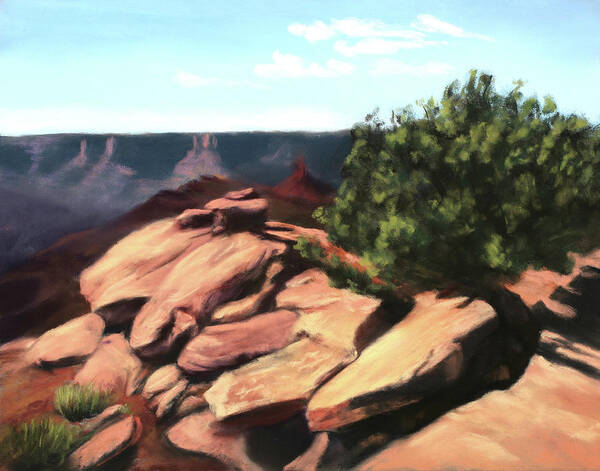 Landscape Poster featuring the painting Life on the Edge by Sandi Snead
