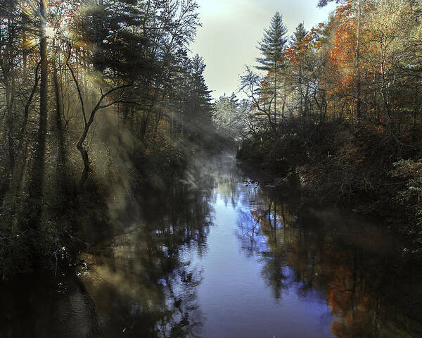 Morning Poster featuring the photograph Little River Sunrise by Kevin Senter