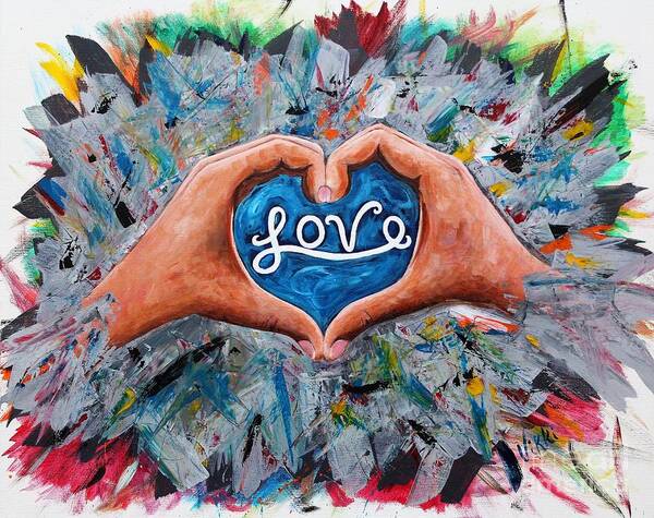 Love Poster featuring the painting Love by Vikki Angel