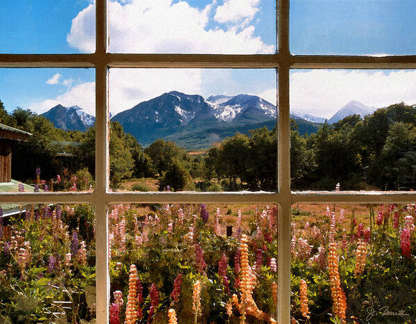 Mountain Poster featuring the photograph Lupines and Mountains by Joe Bonita