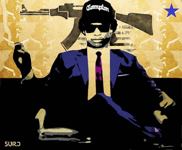Eazy E Poster featuring the mixed media Mad O.G. by Surj LA