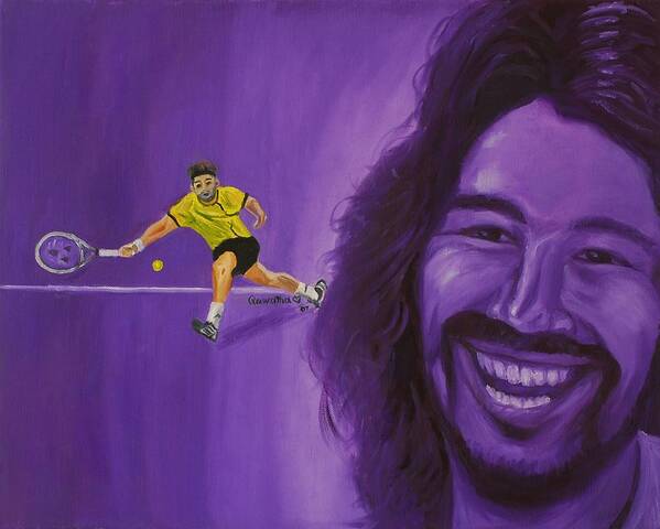 Marcos Poster featuring the painting Marcos Baghdatis by Quwatha Valentine