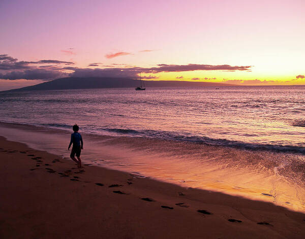 Hawaii Poster featuring the photograph Maui Sunset by Steven Clark