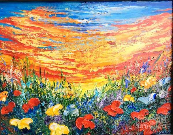 Poppies Poster featuring the painting Memories by Teresa Wegrzyn
