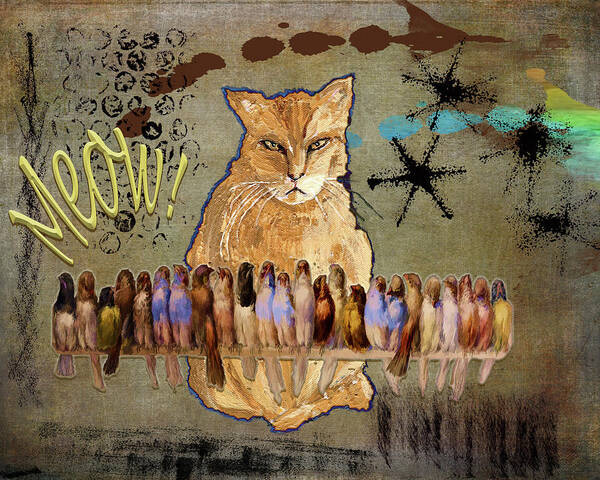 Cat Poster featuring the photograph Meow by Sandra Schiffner