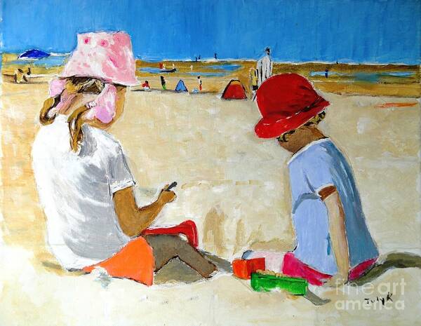 Sand Poster featuring the painting Mr. Sandman by Judy Kay