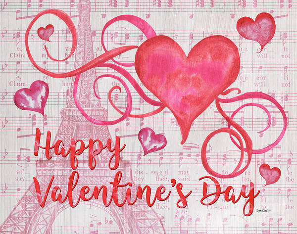 Valentine Poster featuring the painting Musical Valentine by Debbie DeWitt