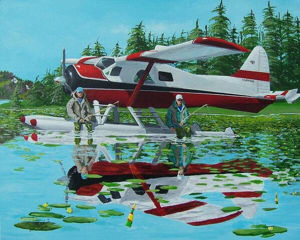 Fishing Poster featuring the painting My Secret Spot by Gene Ritchhart