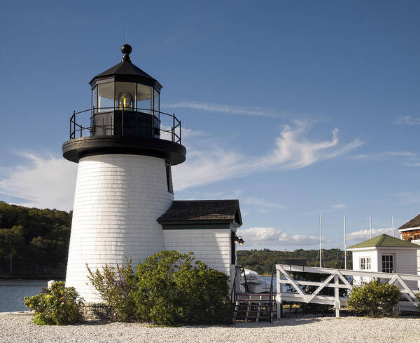 Lighthouse Poster featuring the photograph Mystic Seaport Lighthouse I by Marianne Campolongo