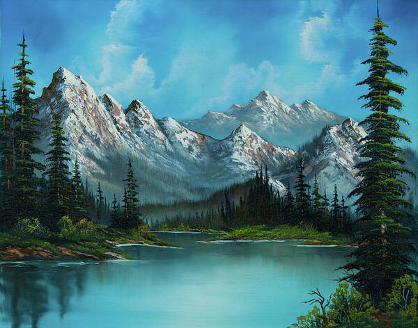 Landscape Poster featuring the painting Nature's Grandeur by Chris Steele