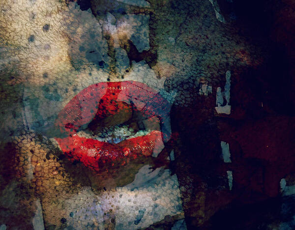 Lips Poster featuring the painting Never Had A Dream Come True by Paul Lovering