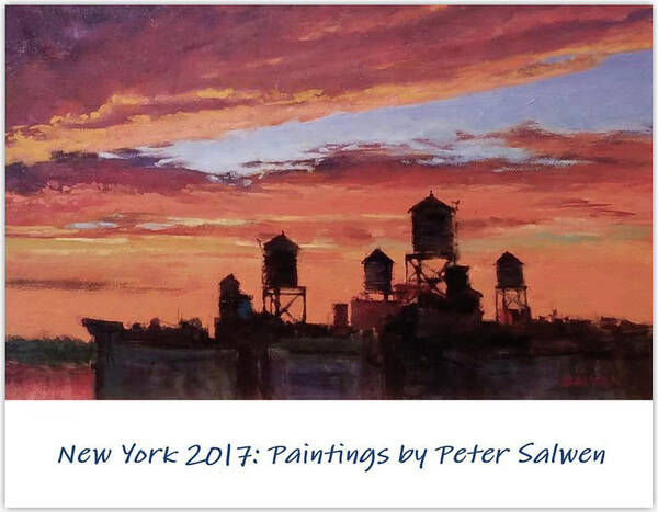 Calendar Poster featuring the painting New York 2017 by Peter Salwen