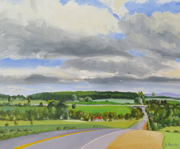 Jo Appleby Poster featuring the painting Old Barrie Road by Jo Appleby
