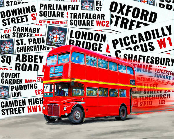 Classic Poster featuring the photograph On A Bus For London by Mark Tisdale