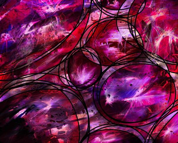 Abstract Poster featuring the digital art Other Worlds by William Russell Nowicki