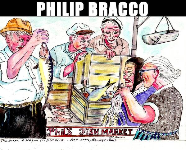 Lifeonthestoop Poster featuring the mixed media Phil's Fish Market by Philip And Robbie Bracco