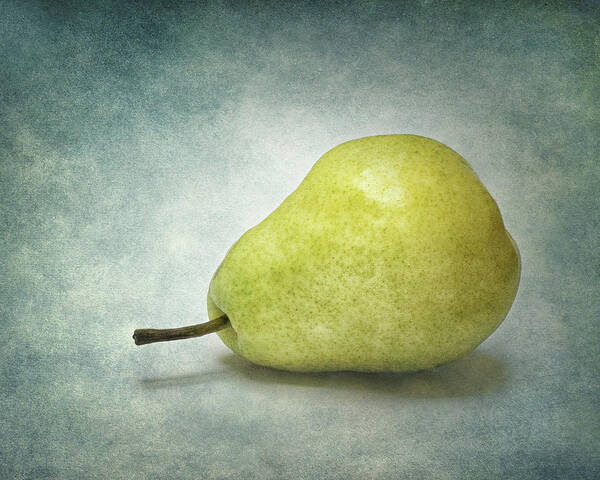 Lime Green Poster featuring the photograph Plump Pear by Kathi Mirto