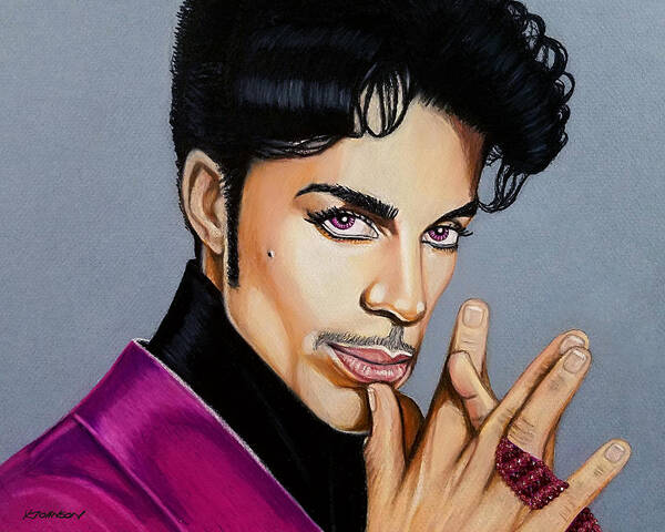 Prince Poster featuring the drawing Prince Majesty by Kevin Johnson Art
