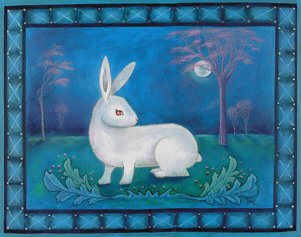 Children's Room Art Poster featuring the painting Rabbit Secrets by Terry Webb Harshman