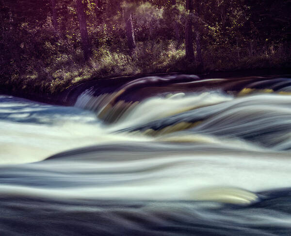 Manitoba Poster featuring the photograph Raging River by Sandra Parlow